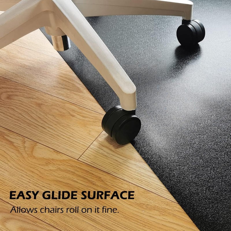 SALLOUS Chair Mat for Hard Floors, 60" x 75" Non-Slip Chair Mat for Hardwood Floor, Plastic Floor Mat for Gaming Chairs, Vinyl Hard Floor Protector Computer Desk Mat for Home Office (Black) - Image 4